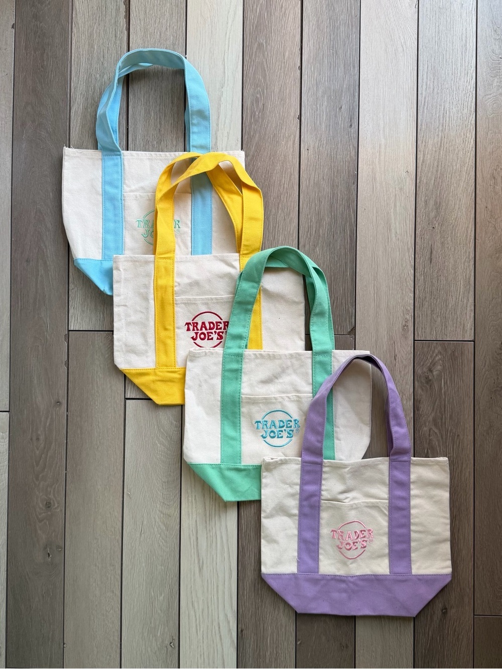 Trader Joe’s Mini Tote Pastel 4-Pack